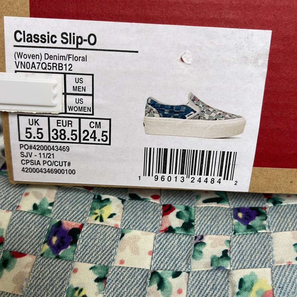 Vans Classic Slip On Platforms WMNS Woven Denim/Floral - Picture 16 of 16